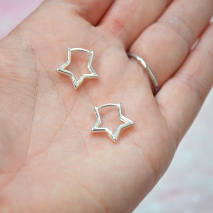 Star Huggies - Mini Hoop Earrings