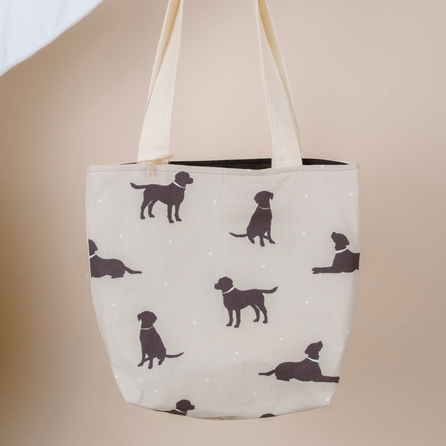 Black Lab Tote Bag // canvas tote