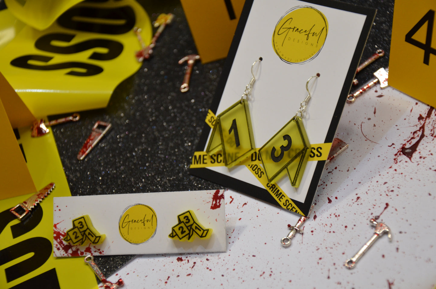 Mini Evidence Number Studs