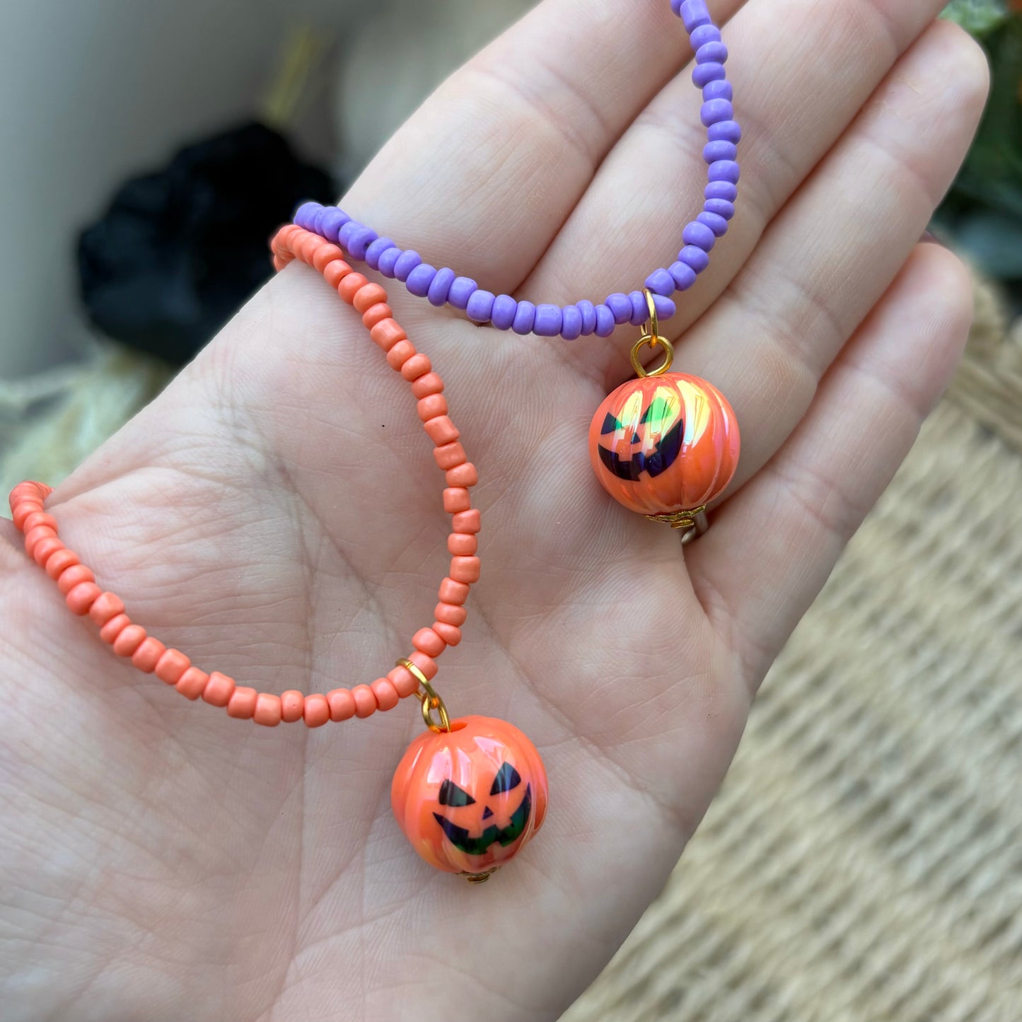 Halloween Beaded Necklace