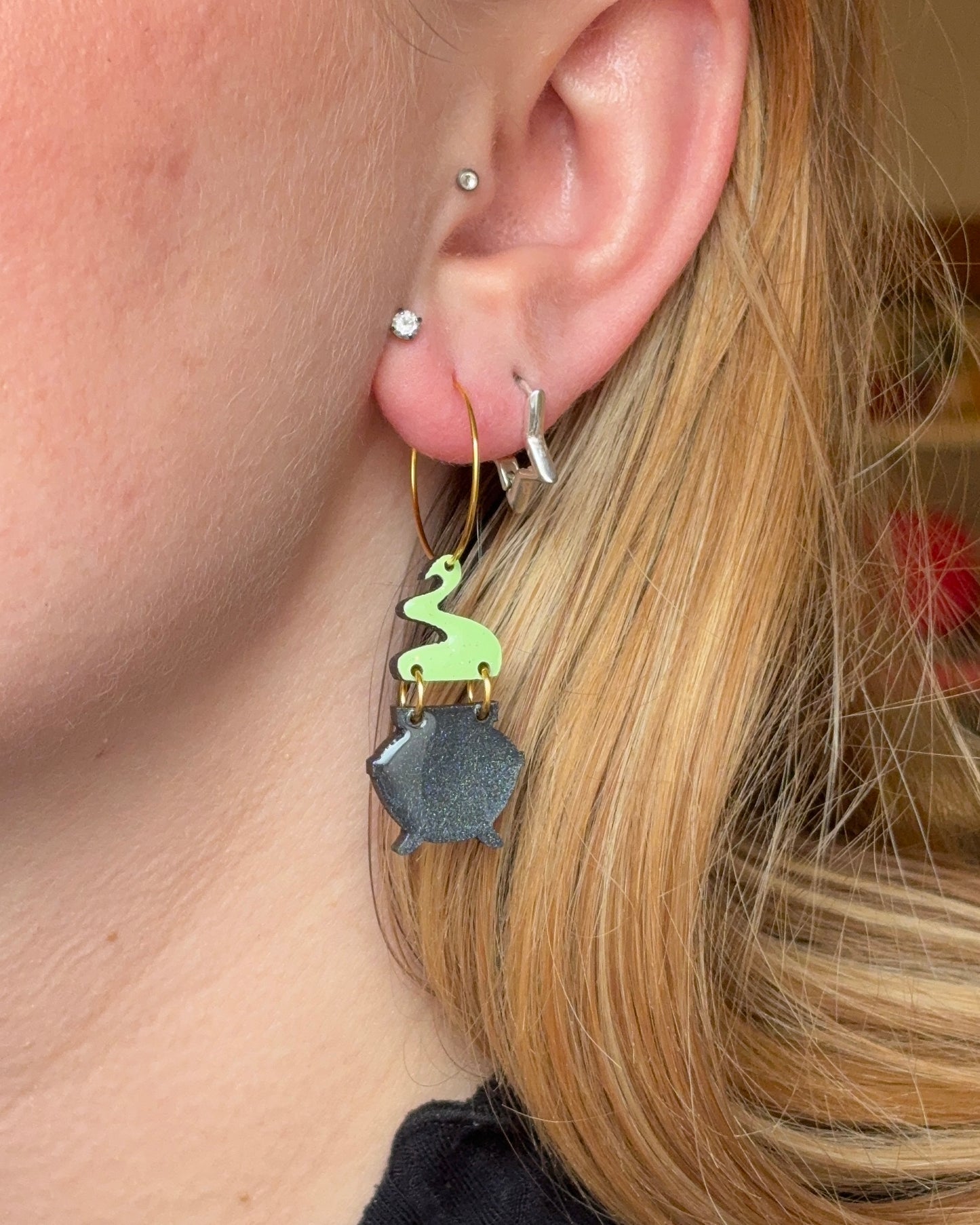 Bubble & Brew Cauldron // Earrings