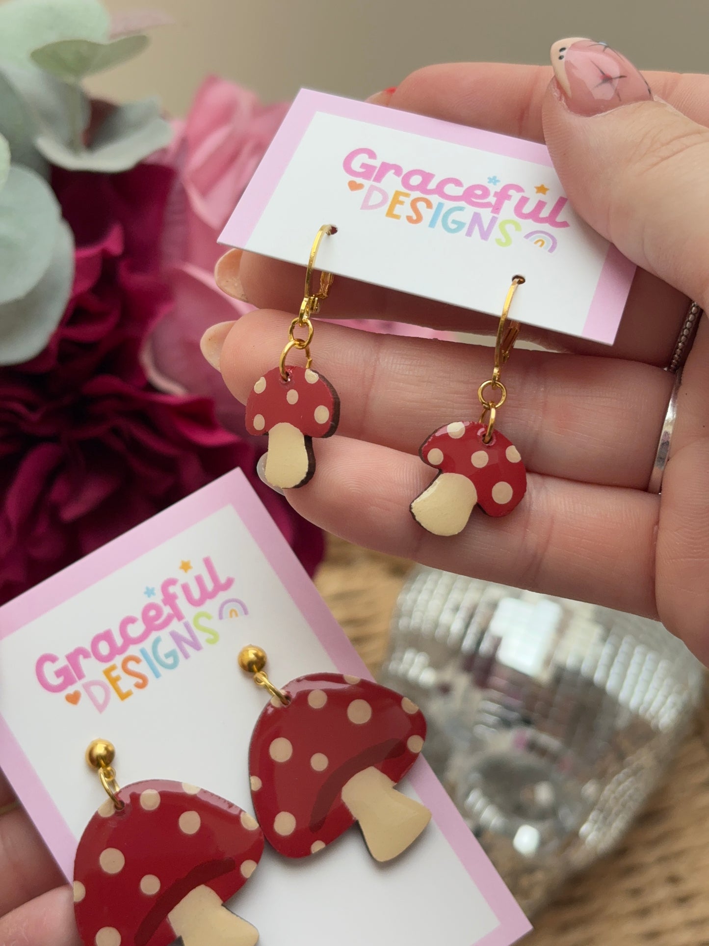 Tiny Toadstools // Earrings