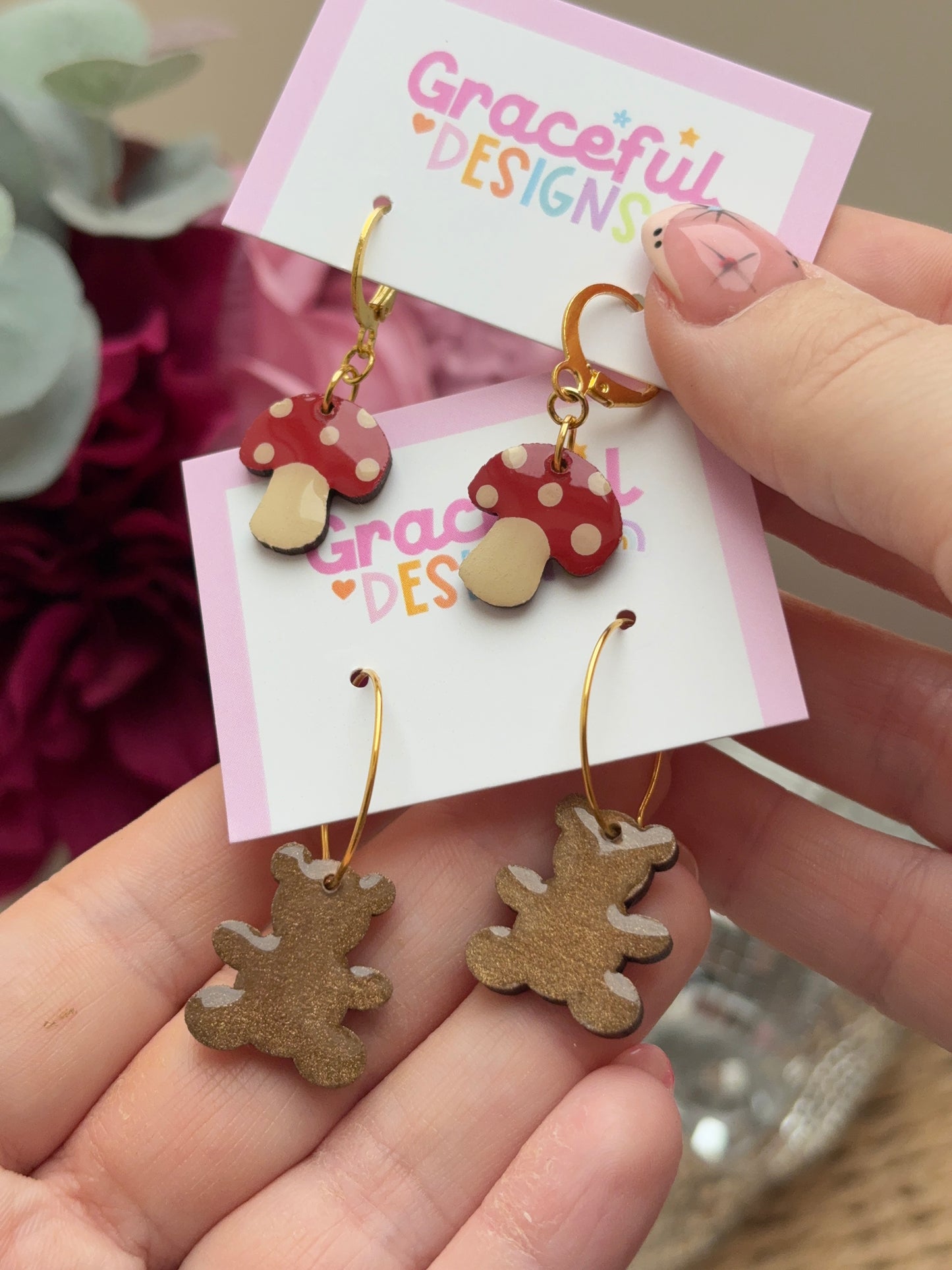 Tiny Toadstools // Earrings