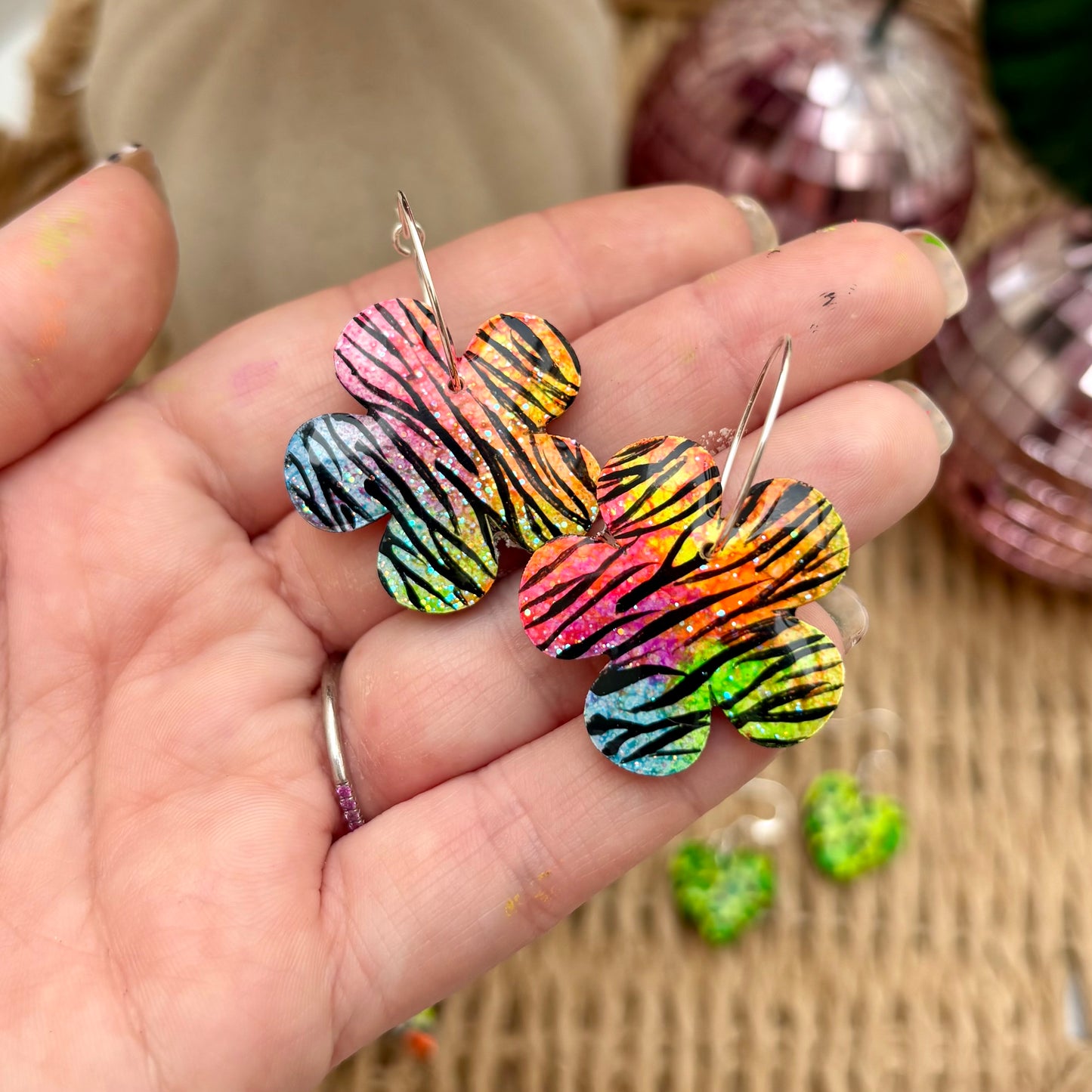 Jungle Fever // Neon Animal Print Earrings