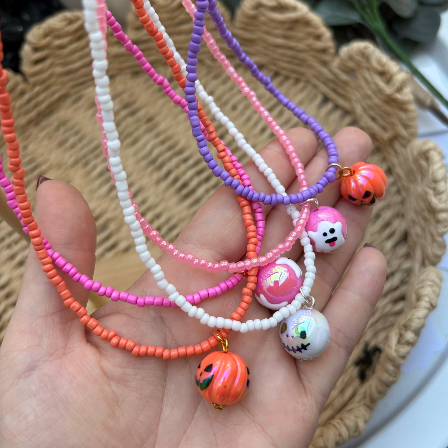 Halloween Beaded Necklace