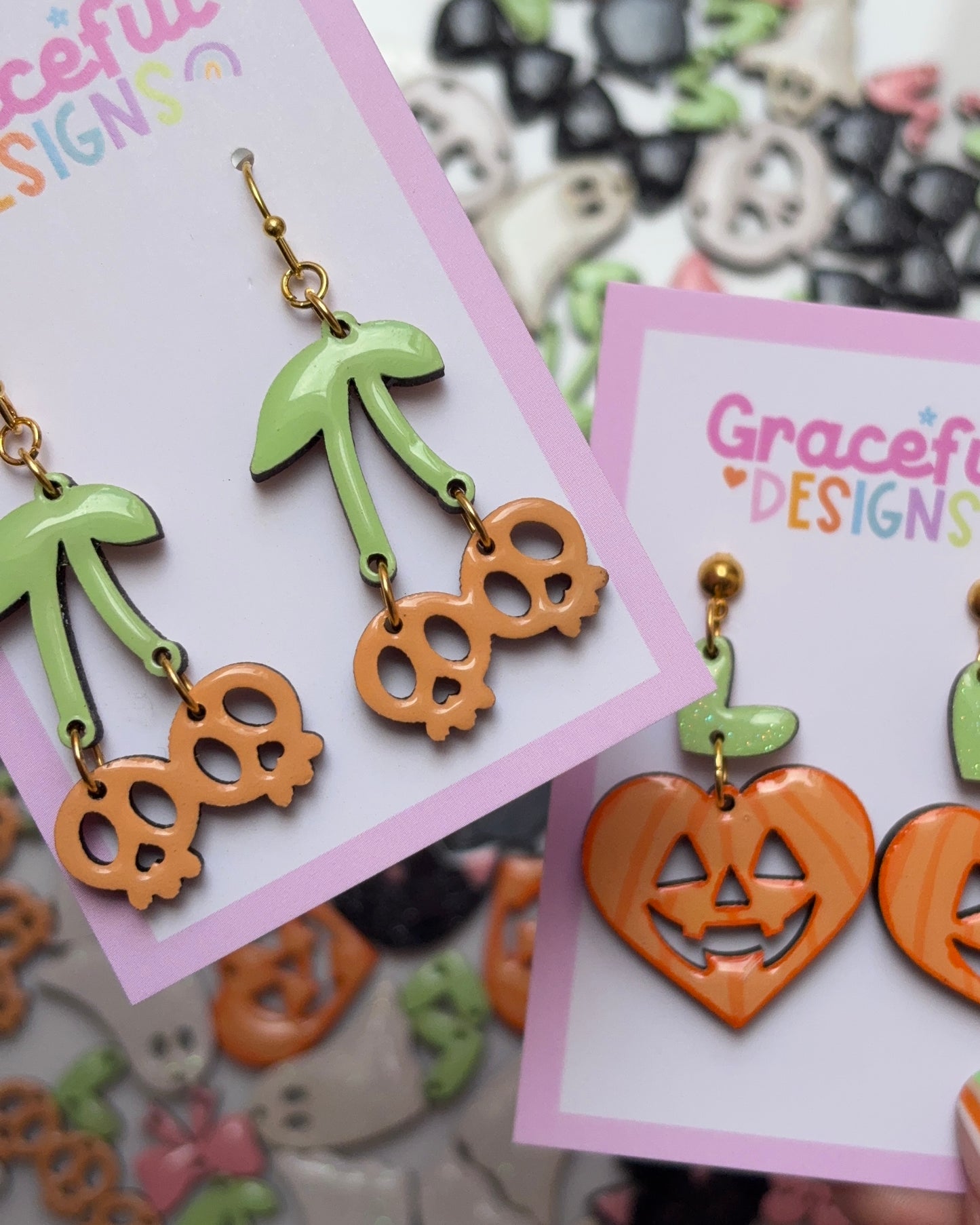 Poison Cherry Skulls // Earrings