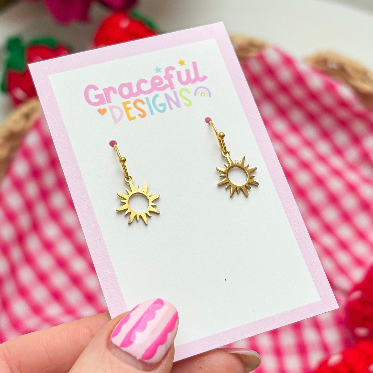 Gold Sun Earrings
