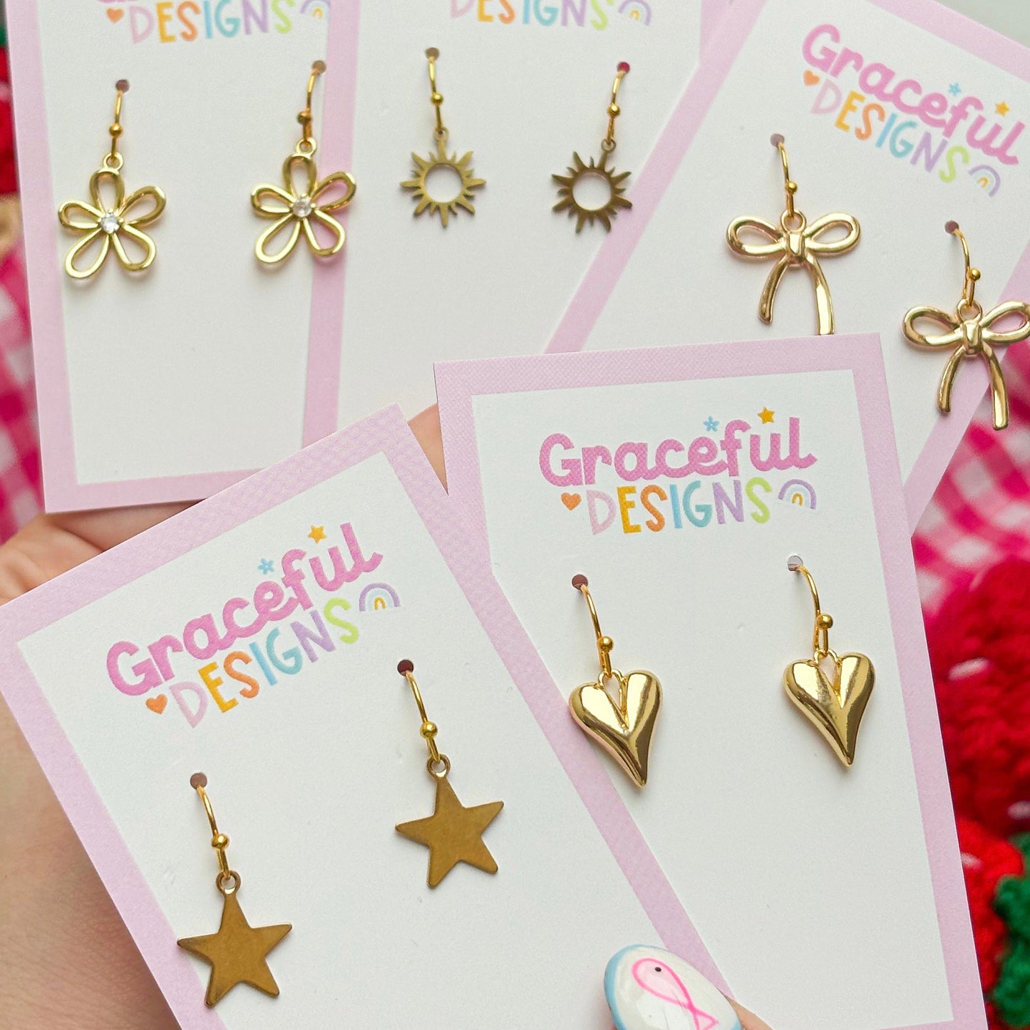 Gold Flower Earrings