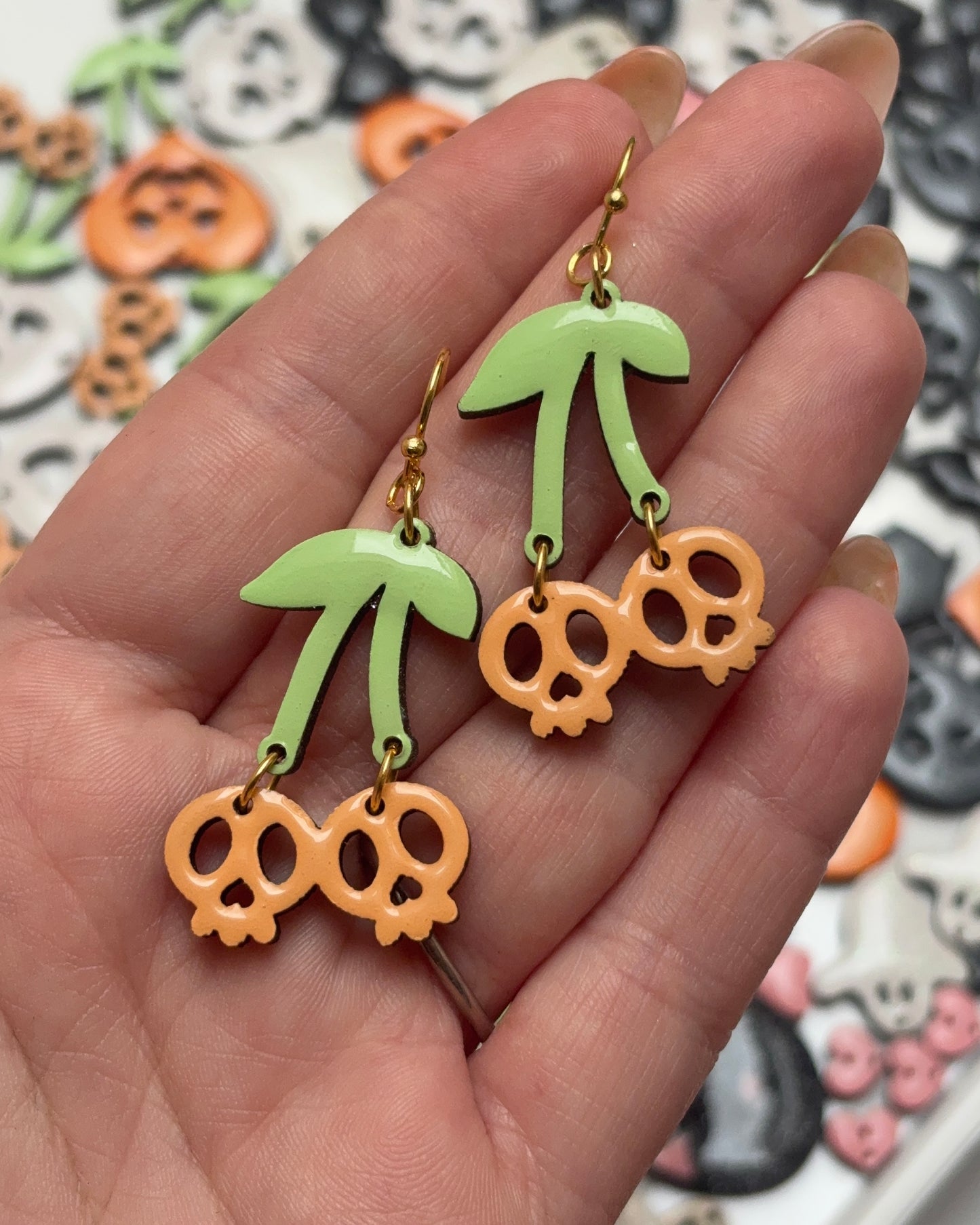 Poison Cherry Skulls // Earrings
