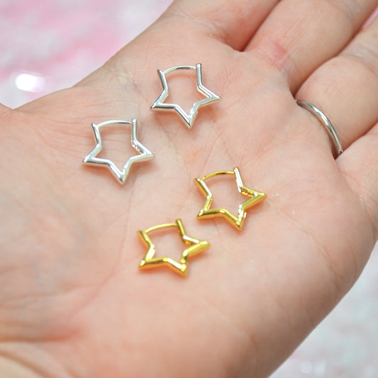Star Huggies - Mini Hoop Earrings
