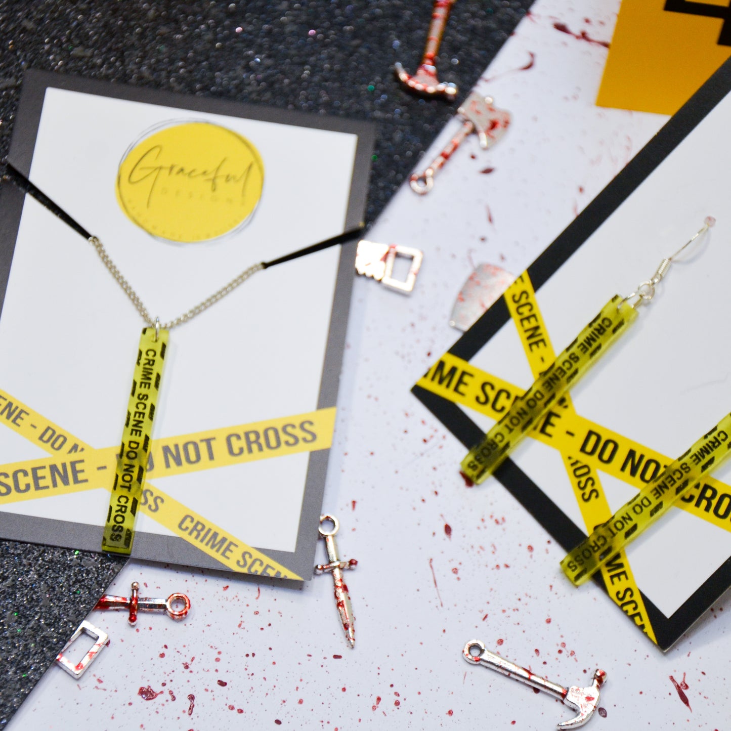 The 'Crime Scene Tape' Earrings