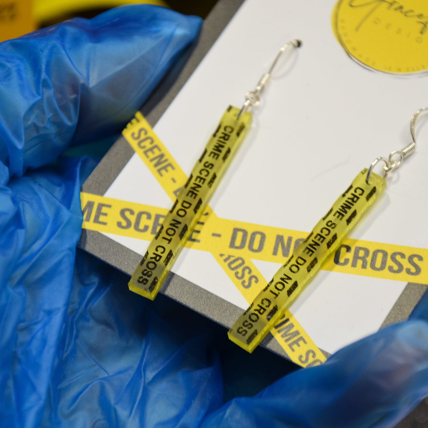 The 'Crime Scene Tape' Earrings