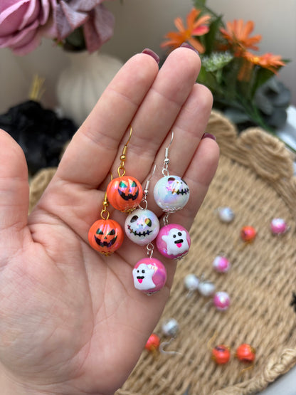 Pumpkin 🎃 Iridescent Bead Earring