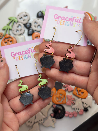 Bubble & Brew Cauldron // Earrings
