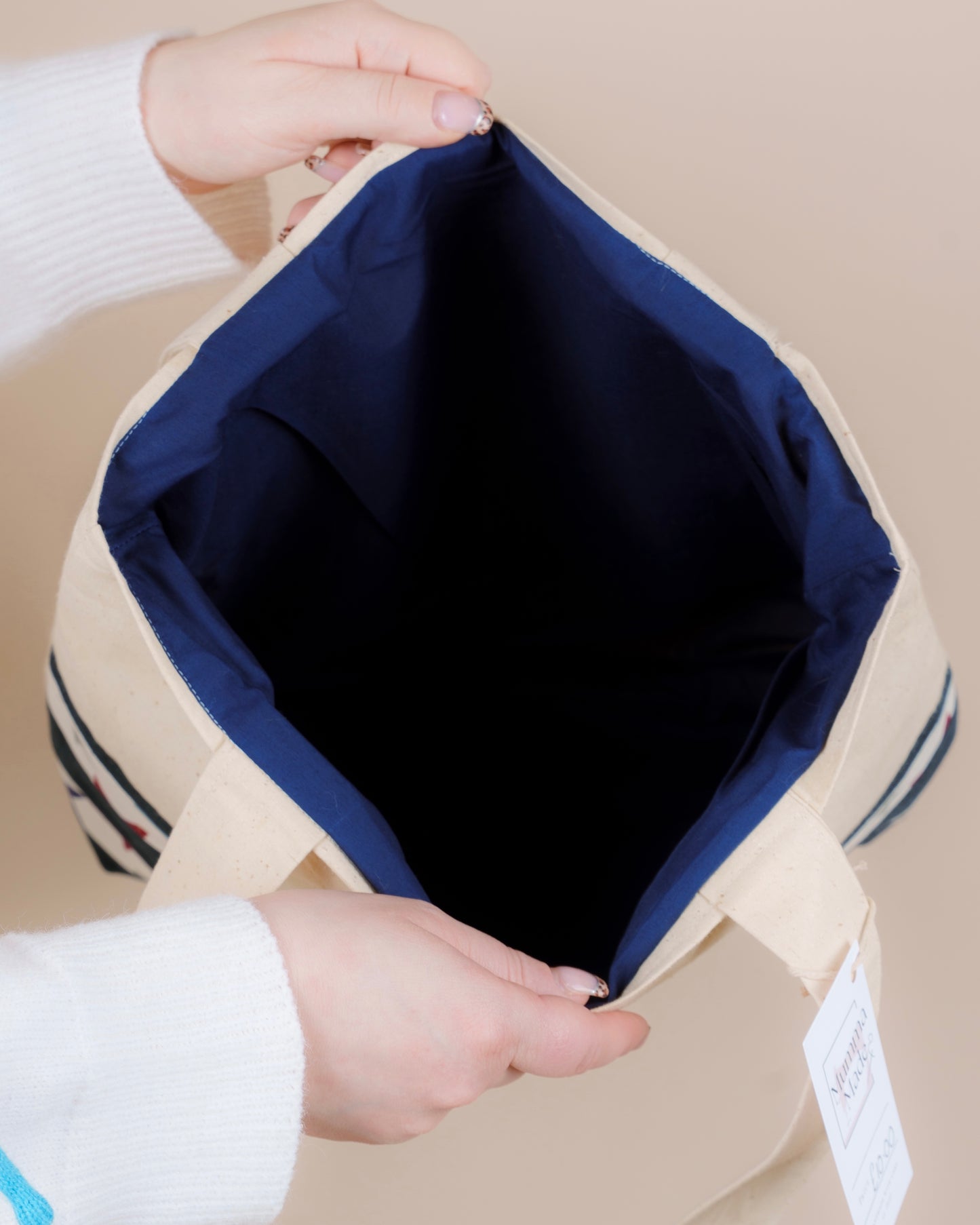 Stars Tote Bag // canvas + jeans tote