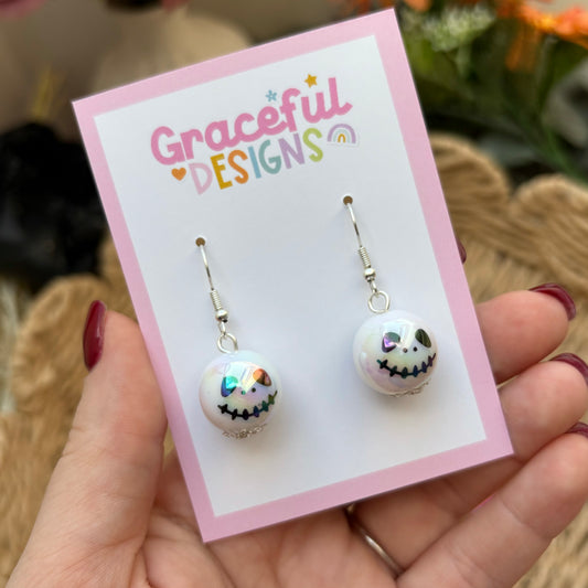 Jack Skellington 💀 Iridescent Bead Earring