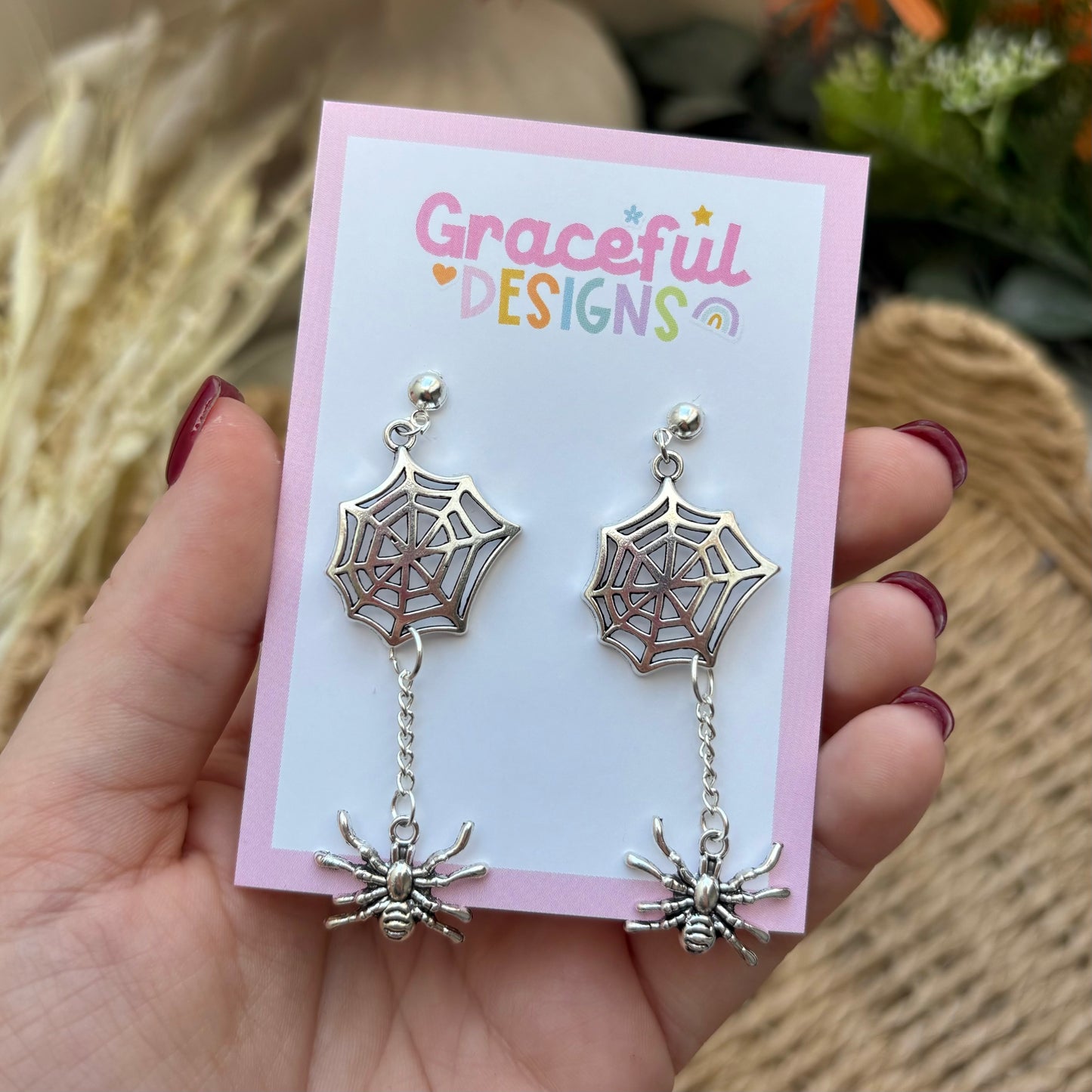 Spider Web // Silver Earrings