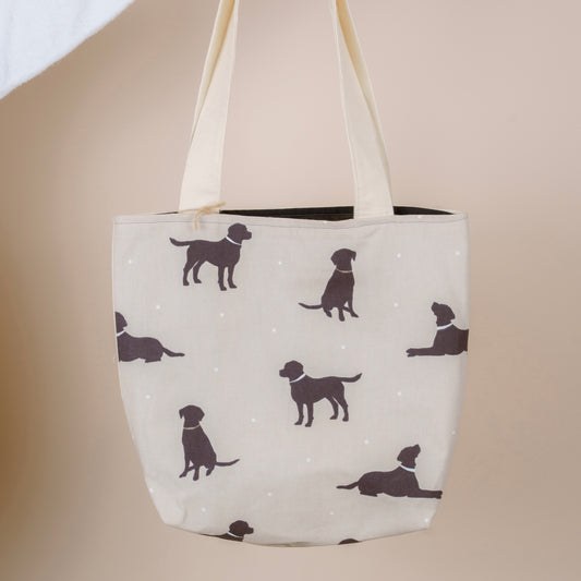 Black Lab Tote Bag // canvas tote
