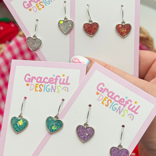 Love Club Hearts Resin Earrings