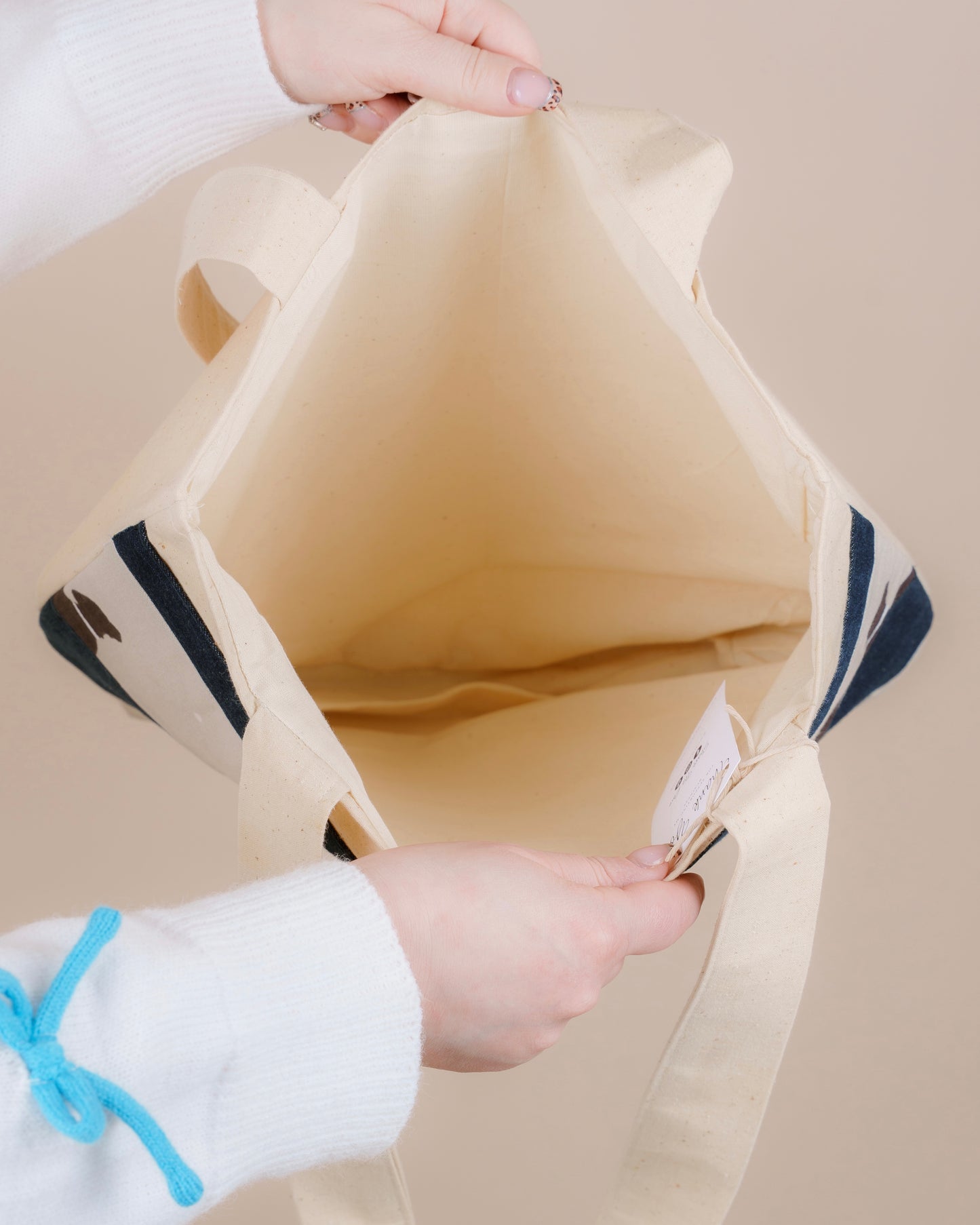 Black Lab Tote Bag // canvas + jeans tote