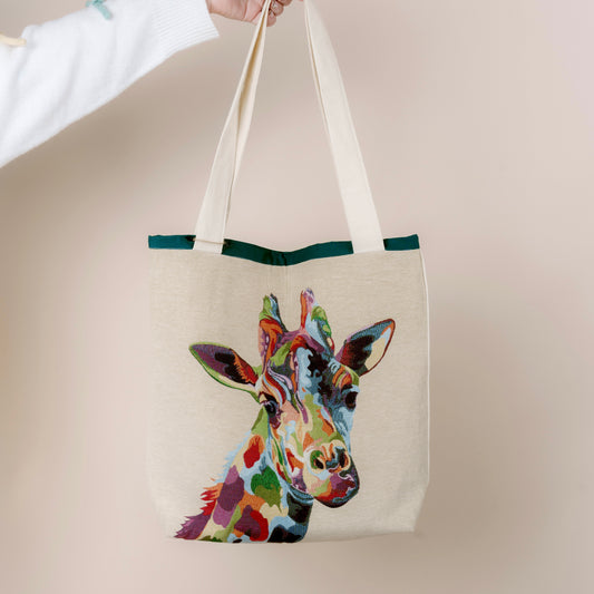 Giraffe Tote Bag // canvas tote