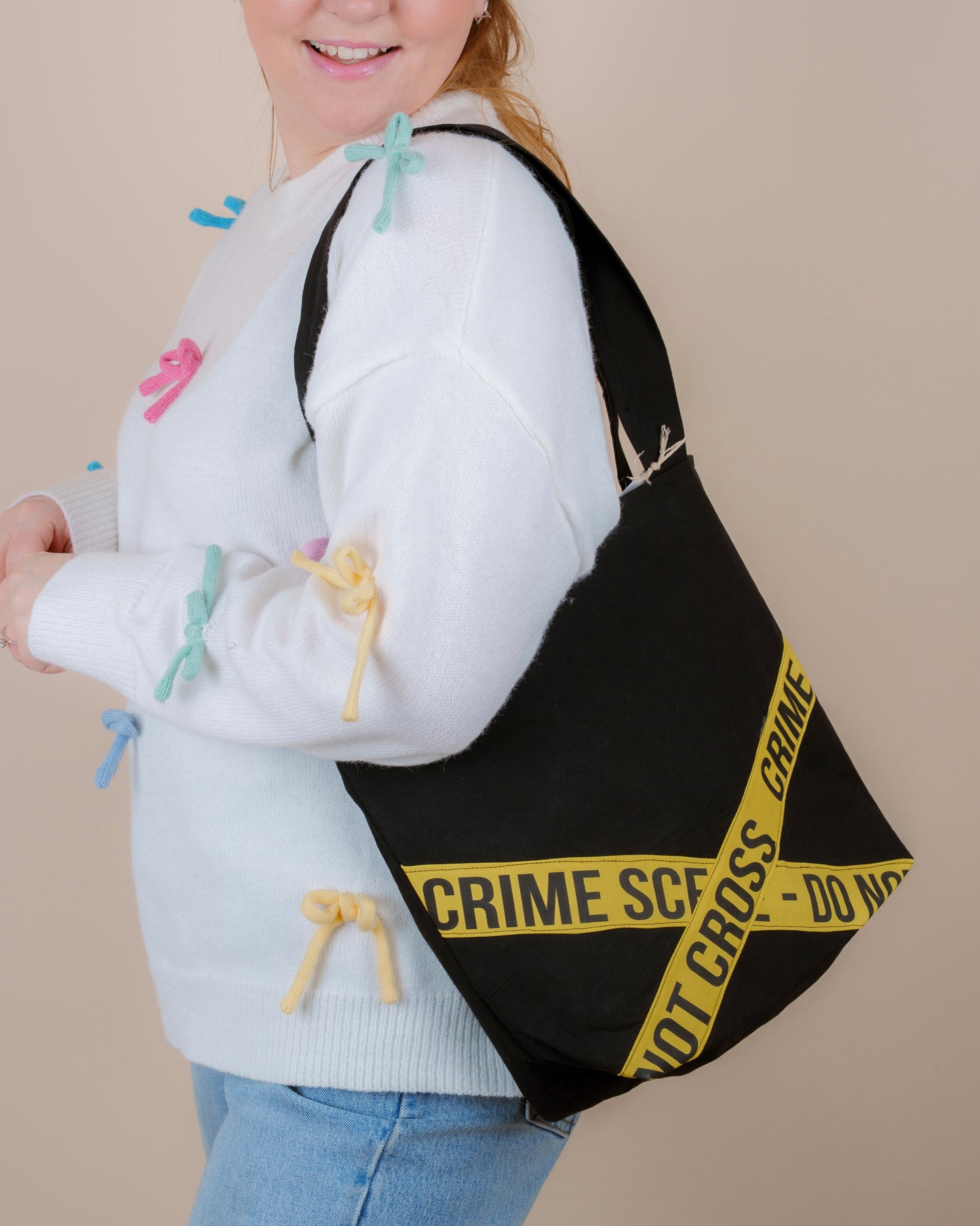 Crime Scene Tote // fabric tote bag