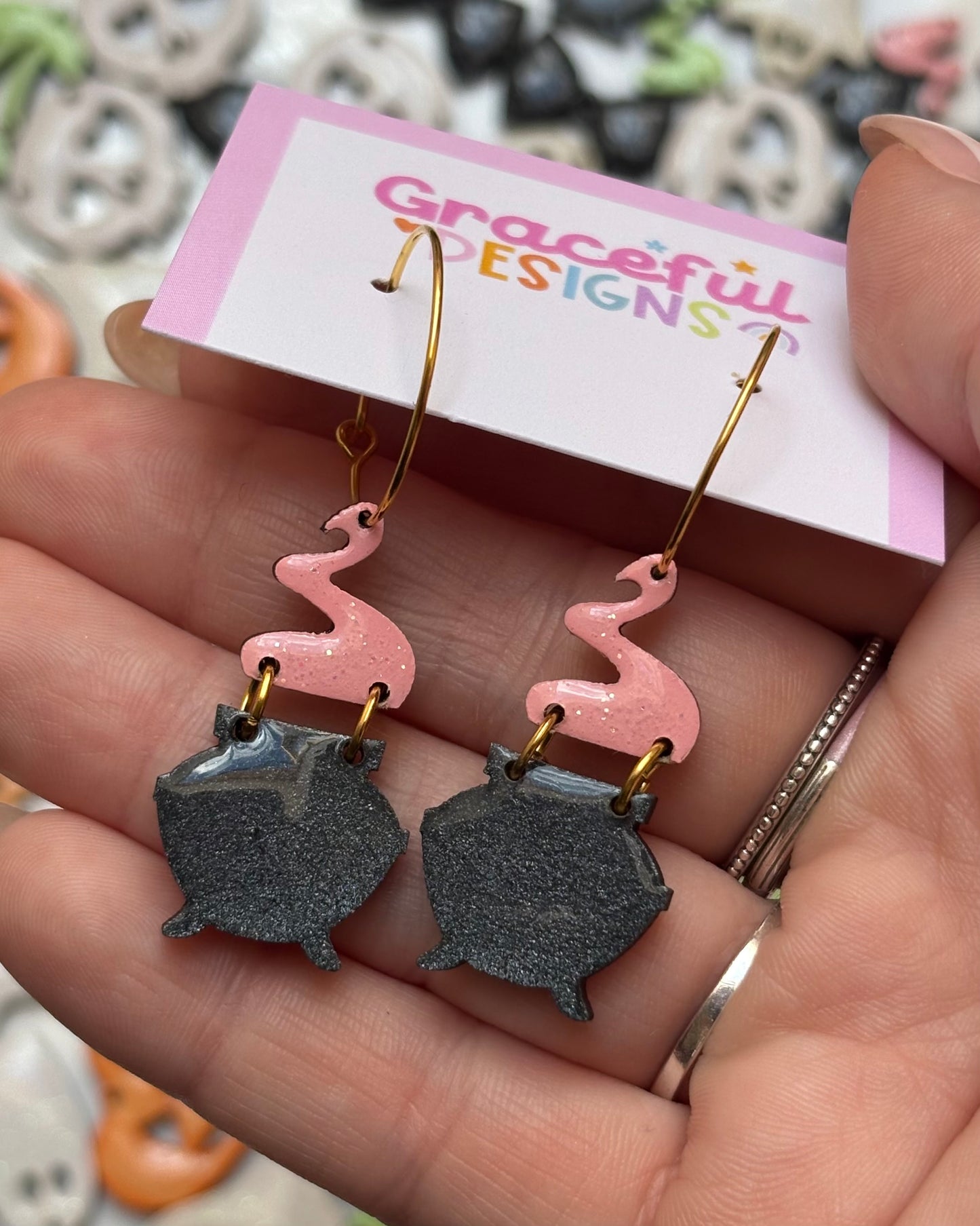 Bubble & Brew Cauldron // Earrings