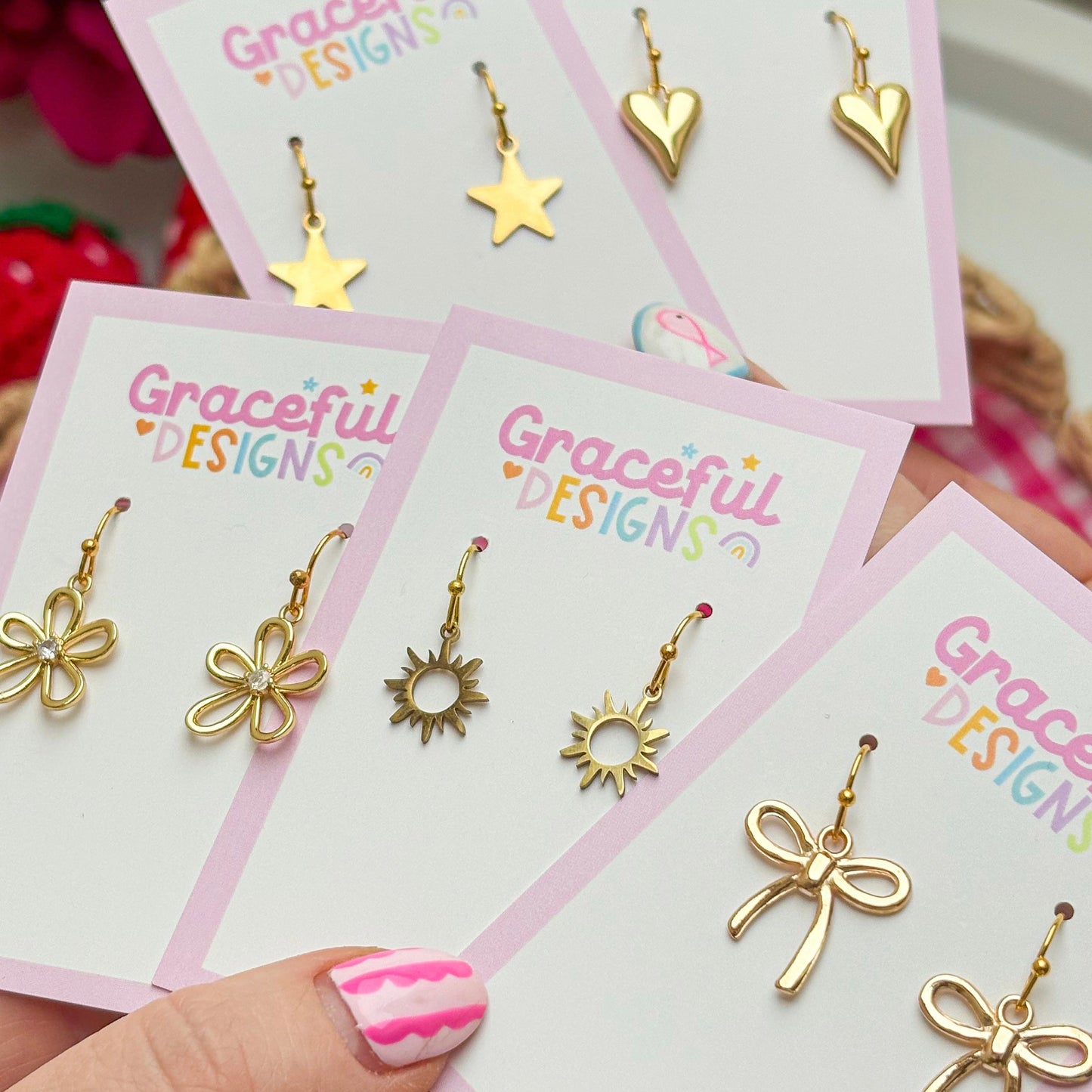 Gold Affirmation - Charm Earrings