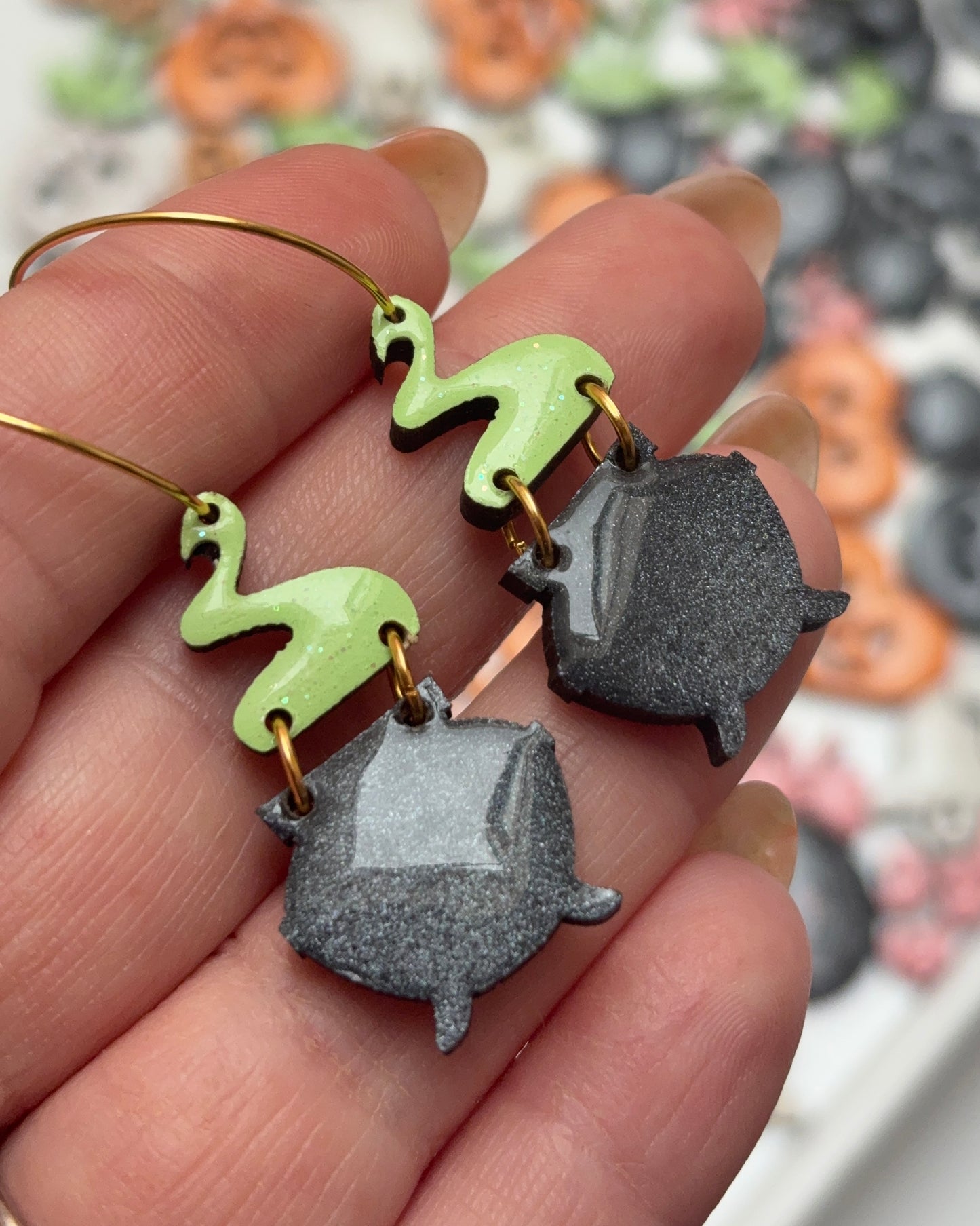 Bubble & Brew Cauldron // Earrings