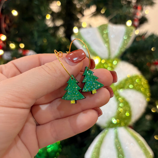 Twinkly Christmas Trees Hoops