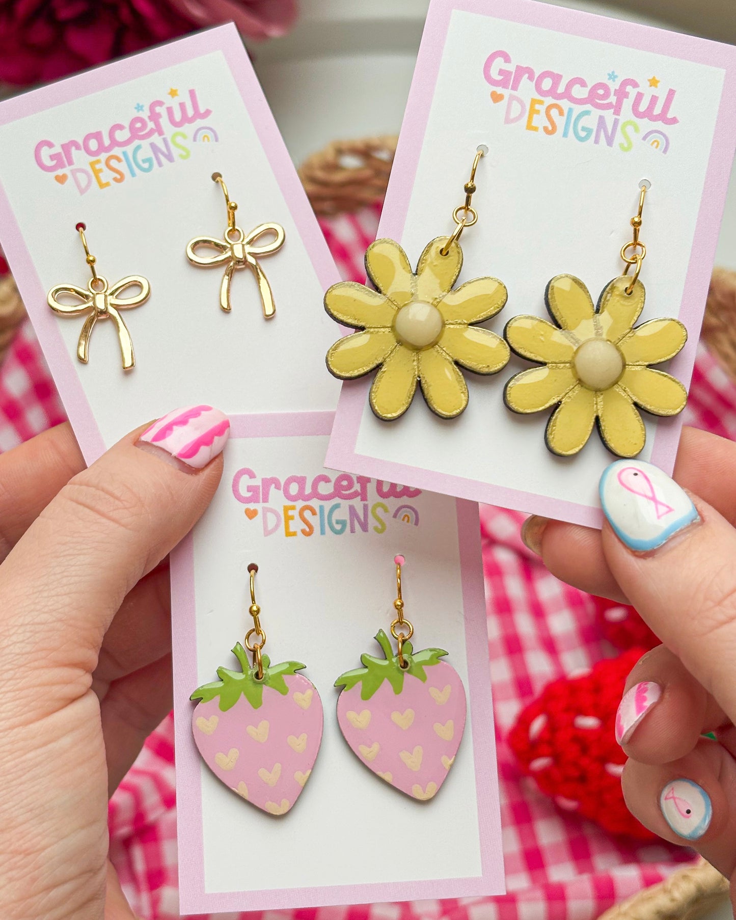 Sweetheart Daisy Drops Earrings