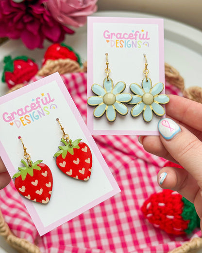 Sweetheart Daisy Drops Earrings