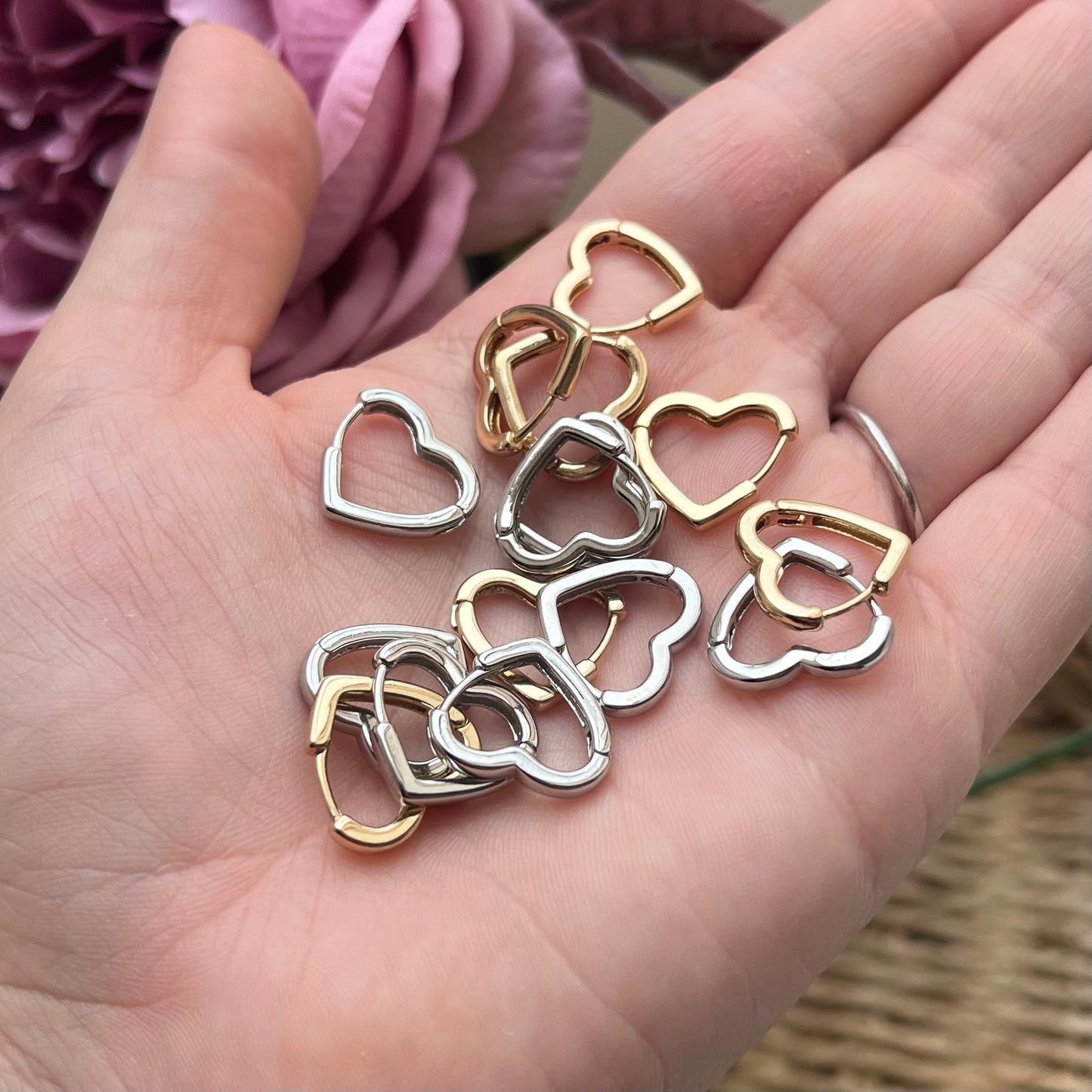 Heart Huggies - Hoops