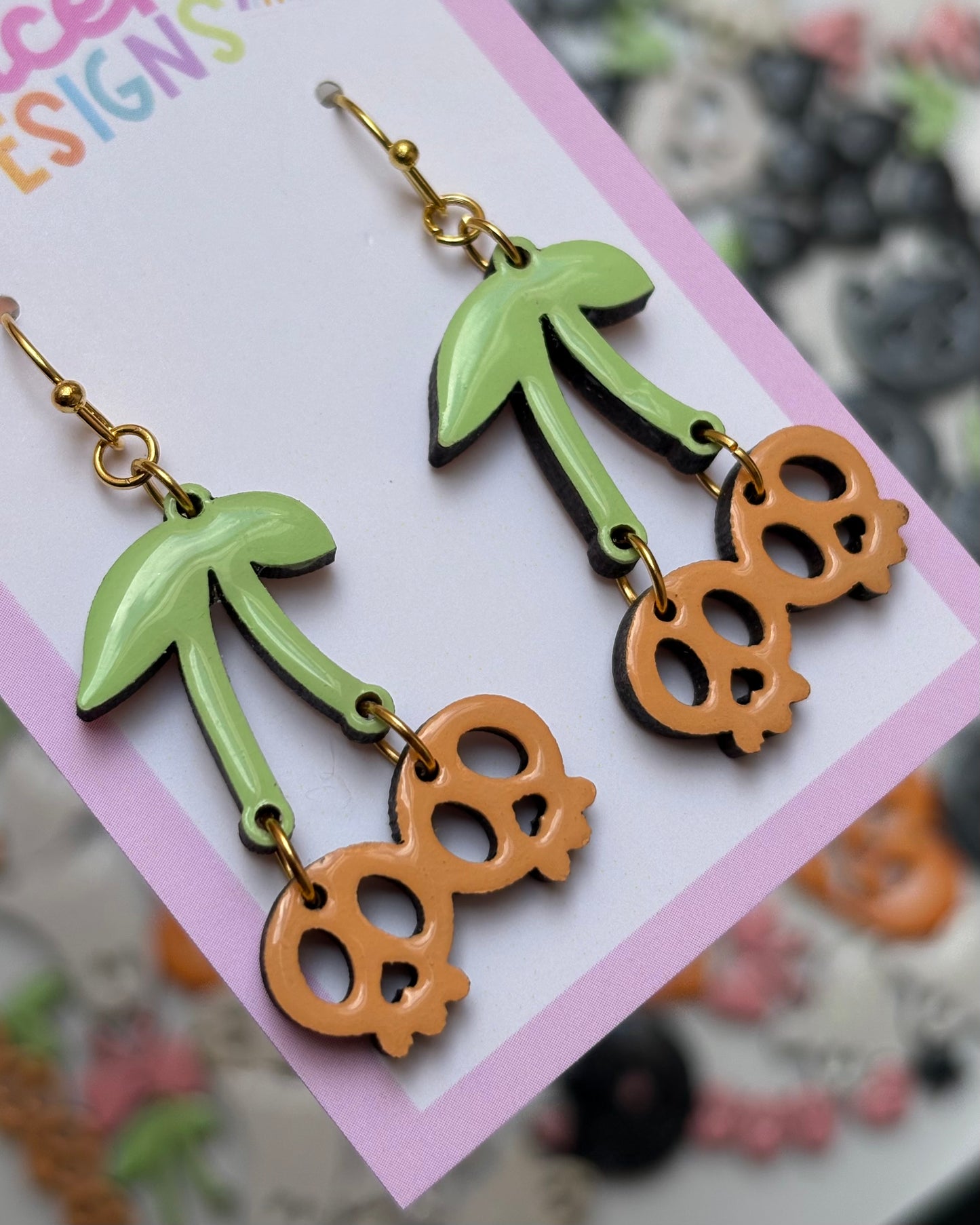 Poison Cherry Skulls // Earrings