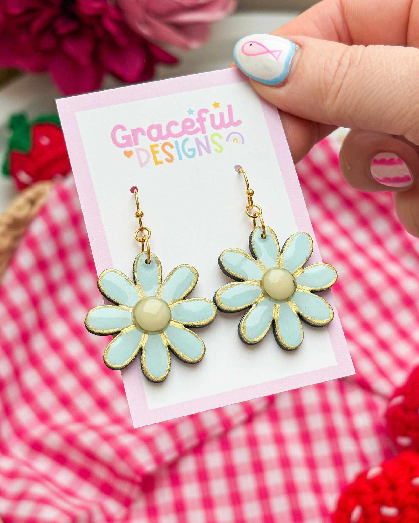 Sweetheart Daisy Drops Earrings