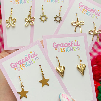 Gold Affirmation - Charm Earrings