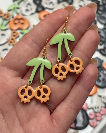 Poison Cherry Skulls // Earrings