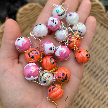 Ghostie 👻 Iridescent Beaded Earring