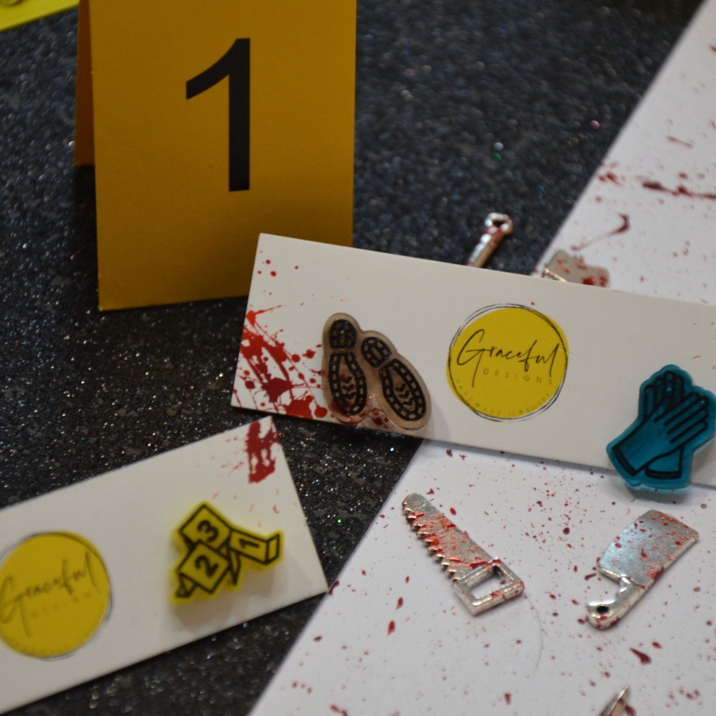 Mini Evidence Number Studs