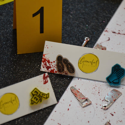 Mini Evidence Number Studs