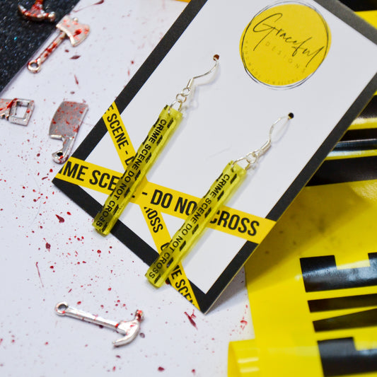 The 'Crime Scene Tape' Earrings