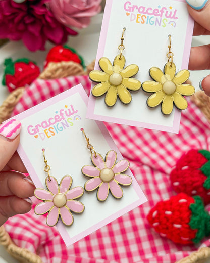 Sweetheart Daisy Drops Earrings