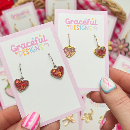 Love Club Hearts Resin Earrings