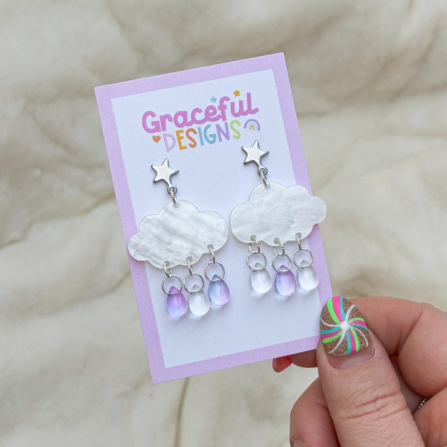 Silver Lining Cloud Earrings