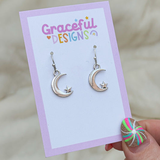 Silver Moon Earrings