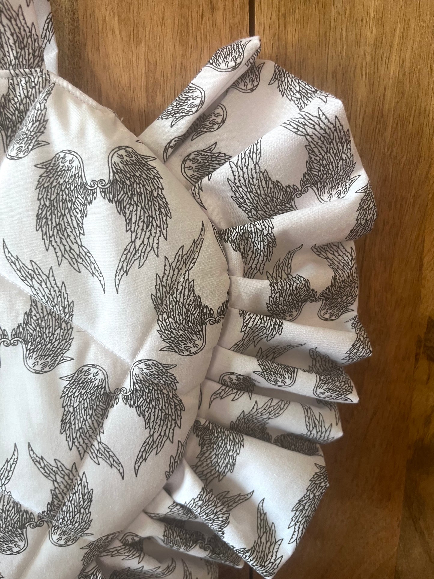Small Angel Wings Frill Heart Tote Bag (with bow)