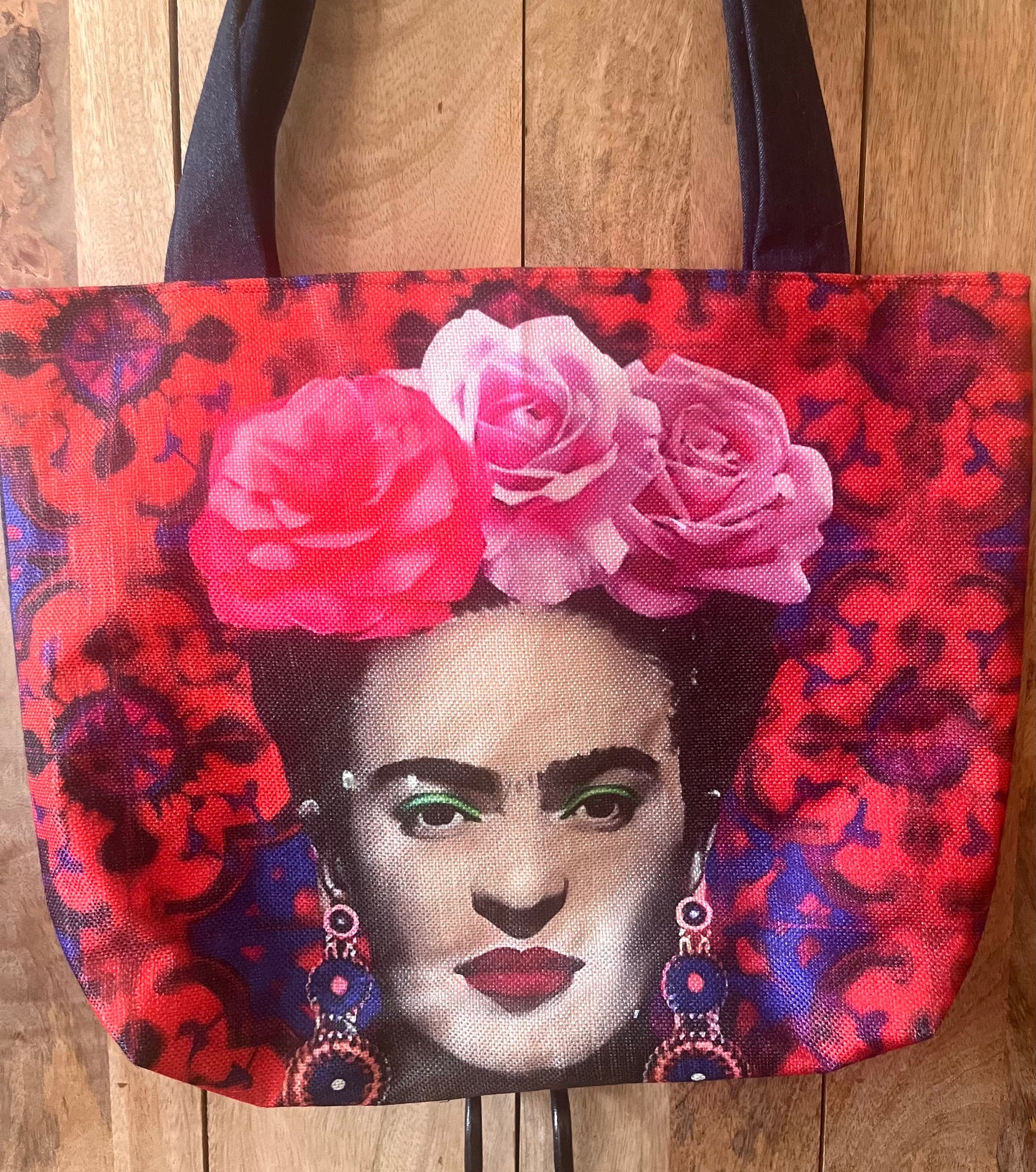 Flower Frida Canvas Tote Bag
