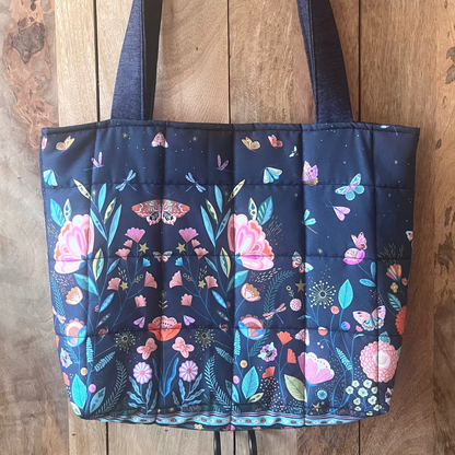 Flower Quilted Tote Bag