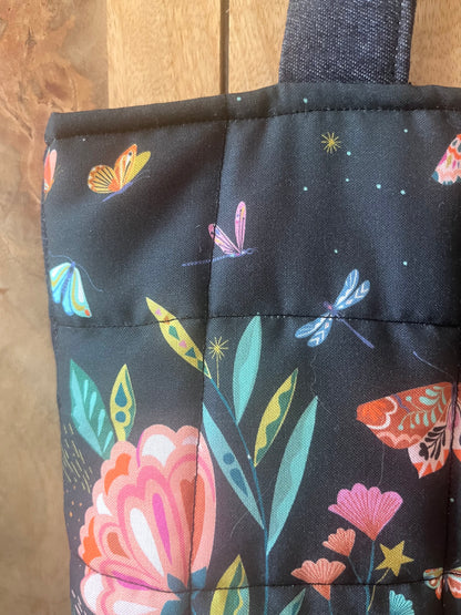 Flower Quilted Tote Bag
