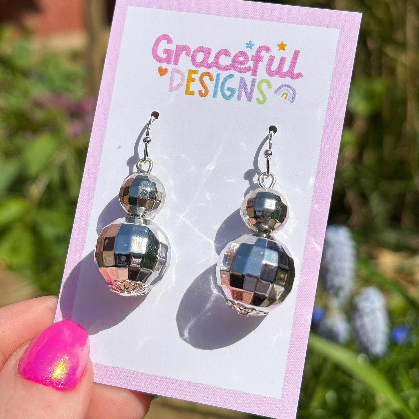Double Disco Ball Earrings